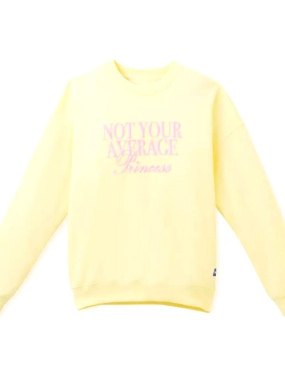Disney Women's Sz XXL Not Your Average Princess Yellow Spirit Jersey Sweatshirt